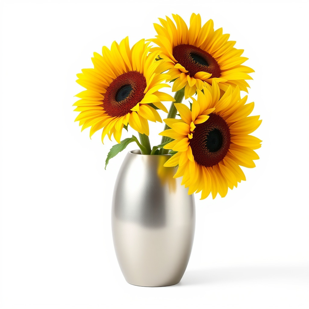 Sunflower Vase Model Pack with PBR Textures Low-poly 3D model_4