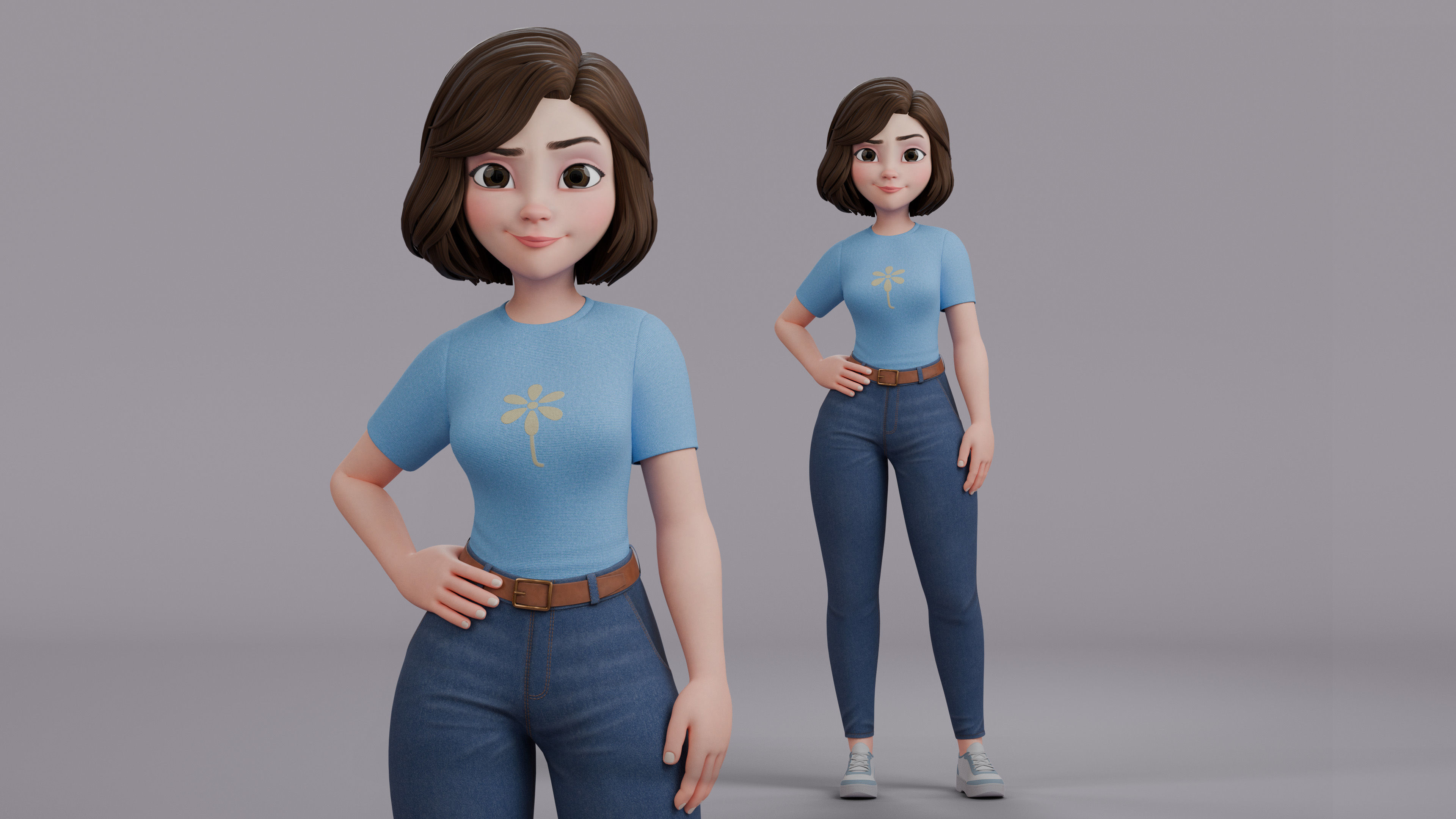 Cartoon Family Rigged 3D Model Collection_10