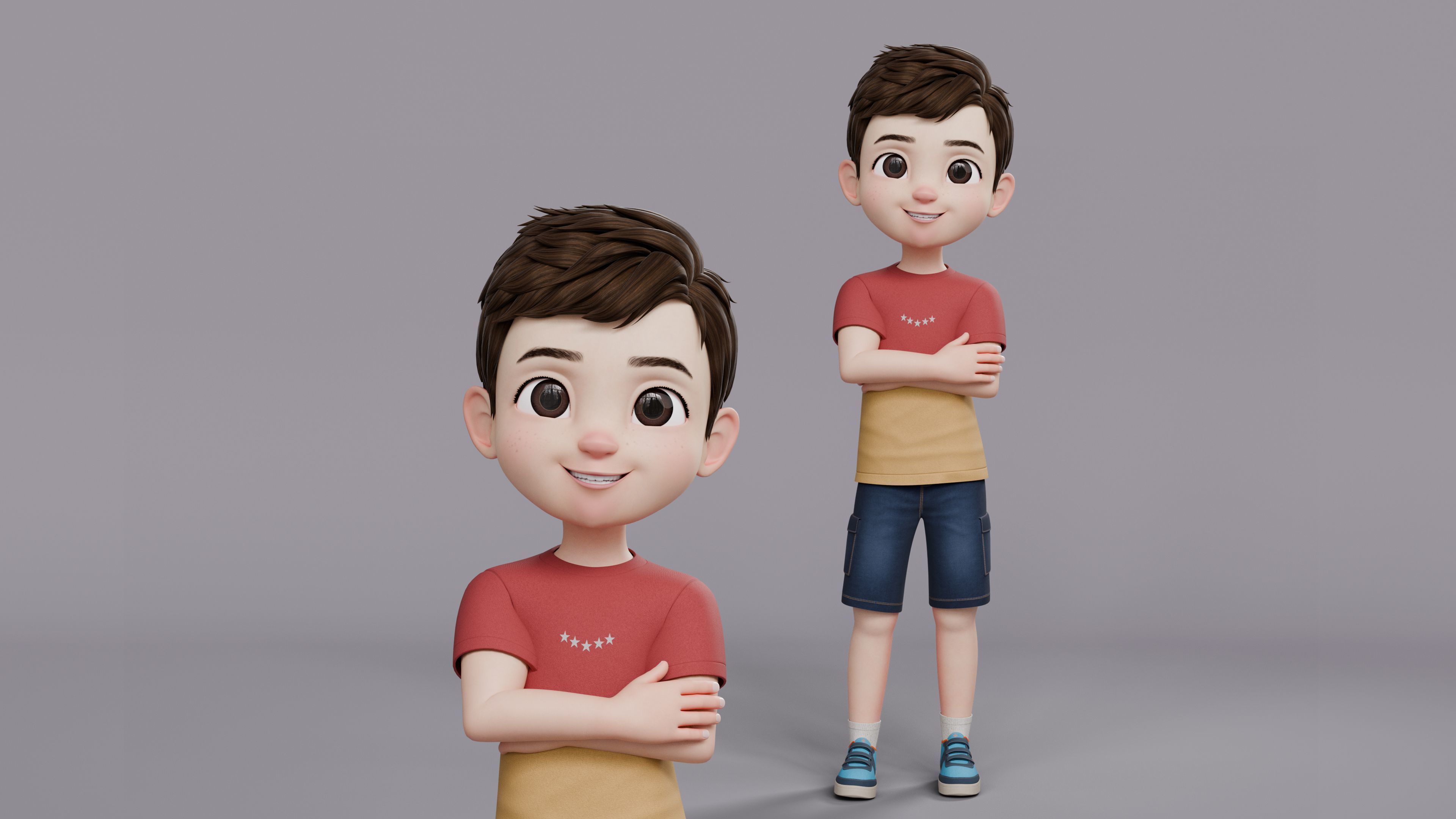 Cartoon Family Rigged 3D Model Collection_13