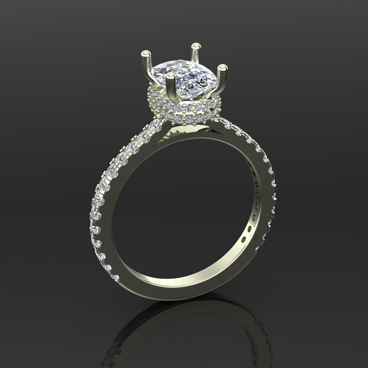 Solitaire Ring 3D print model_1