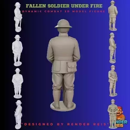 Standing Soldier at Attention  3D print model