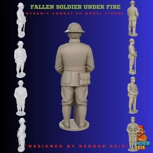 Standing Soldier at Attention 3D print model