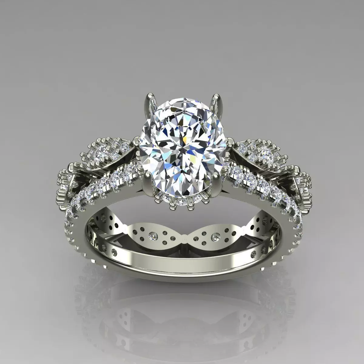 Solitaire Ring 3D print model_0