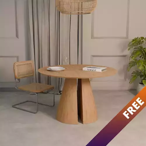 Round Wooden Table 