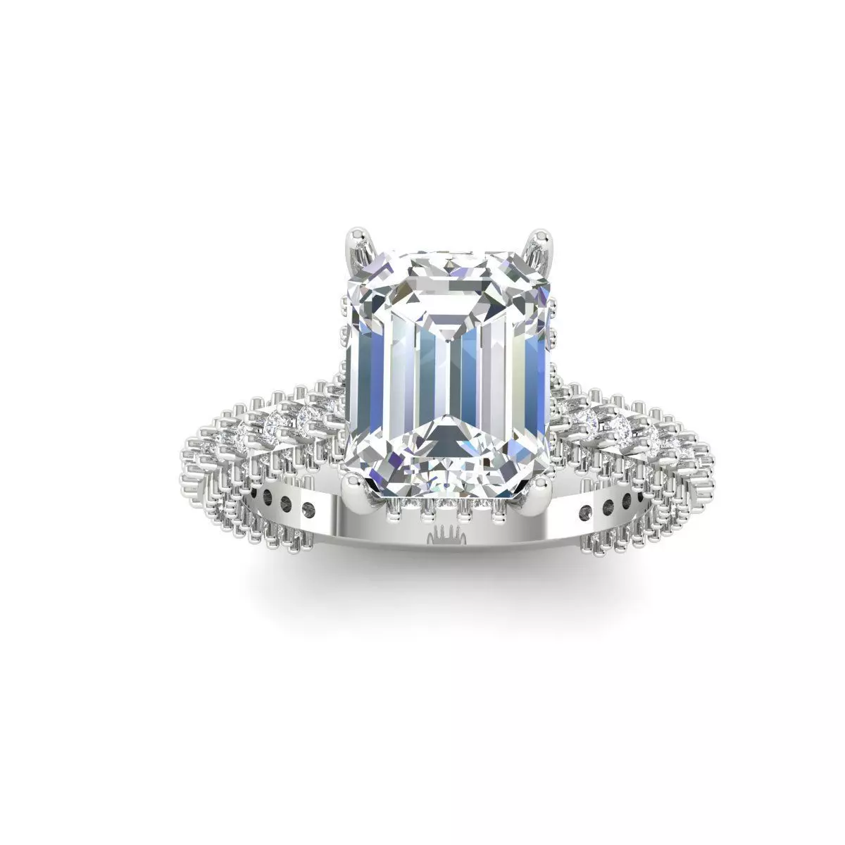 Solitaire Ring 3D print model_0