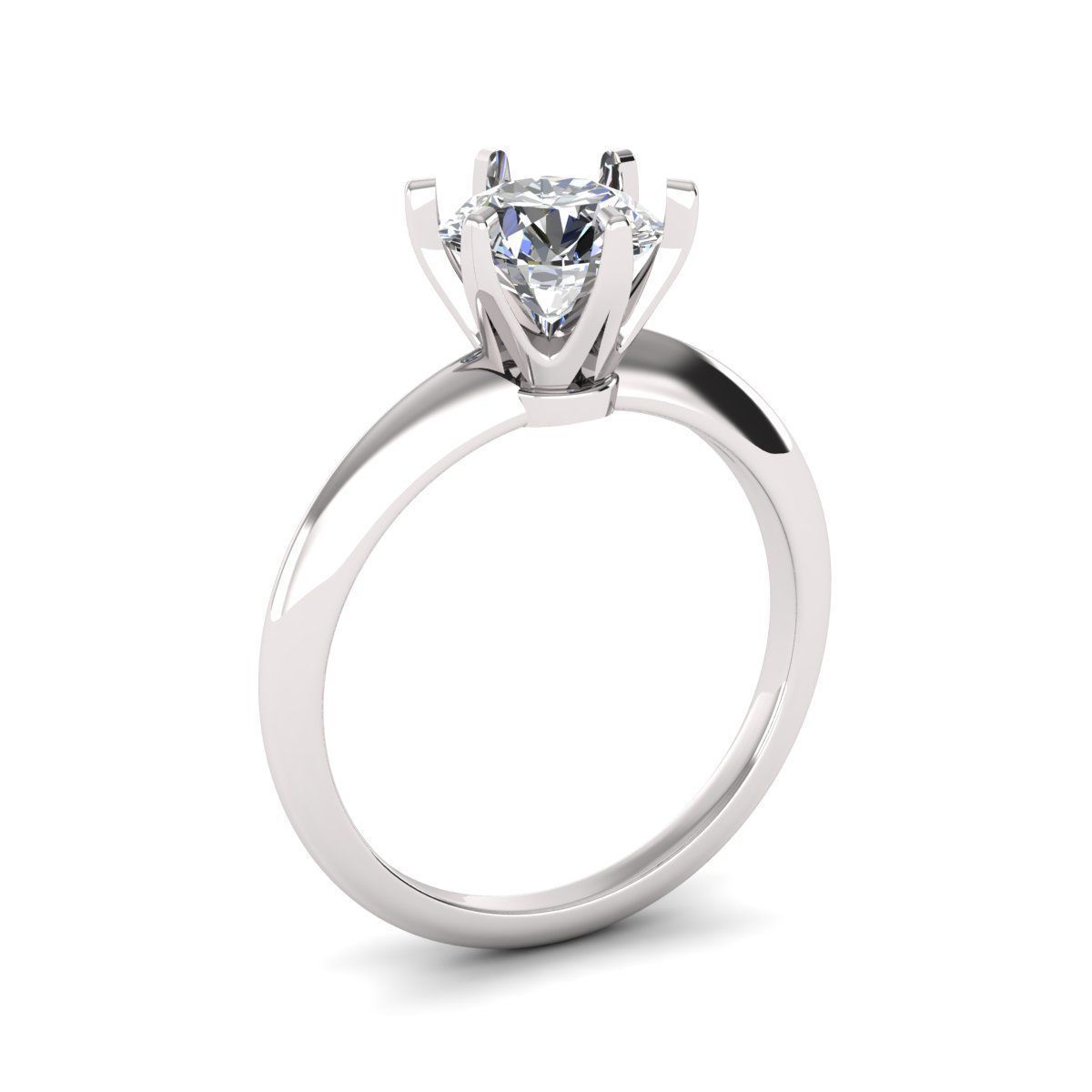 Solitaire Ring 3D print model_1