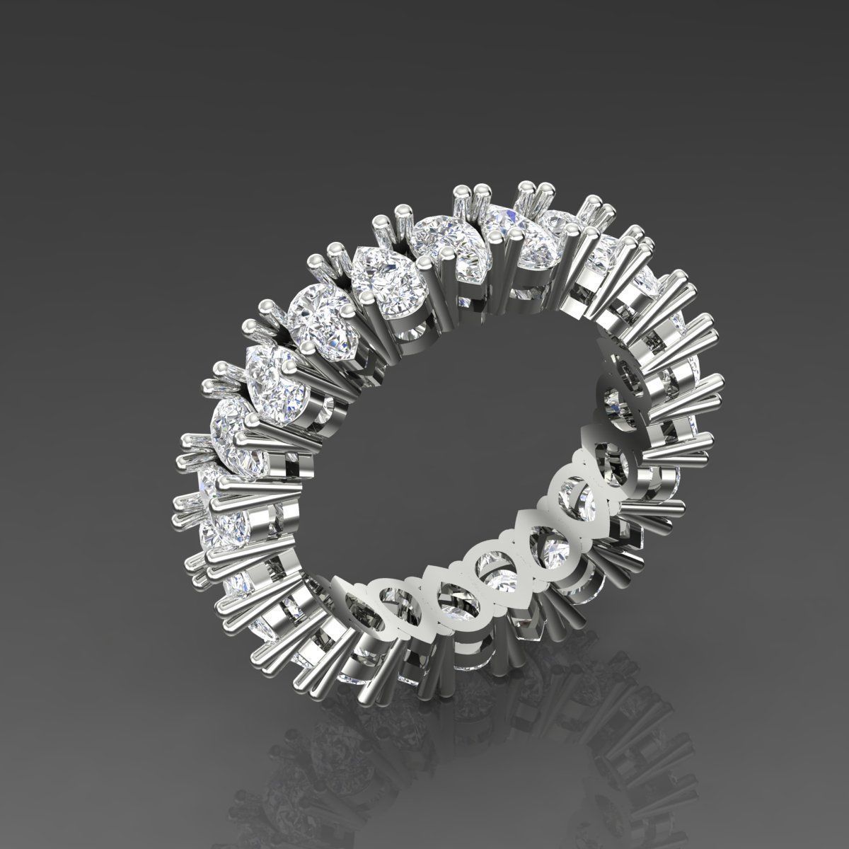 Band Ring 3D print model_1