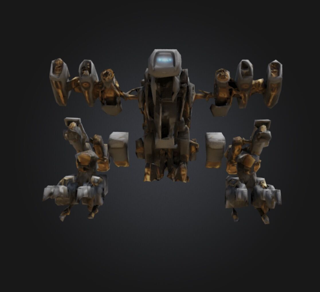 Futuristic Robotic Drone FRD-01 Low-poly 3D model_25