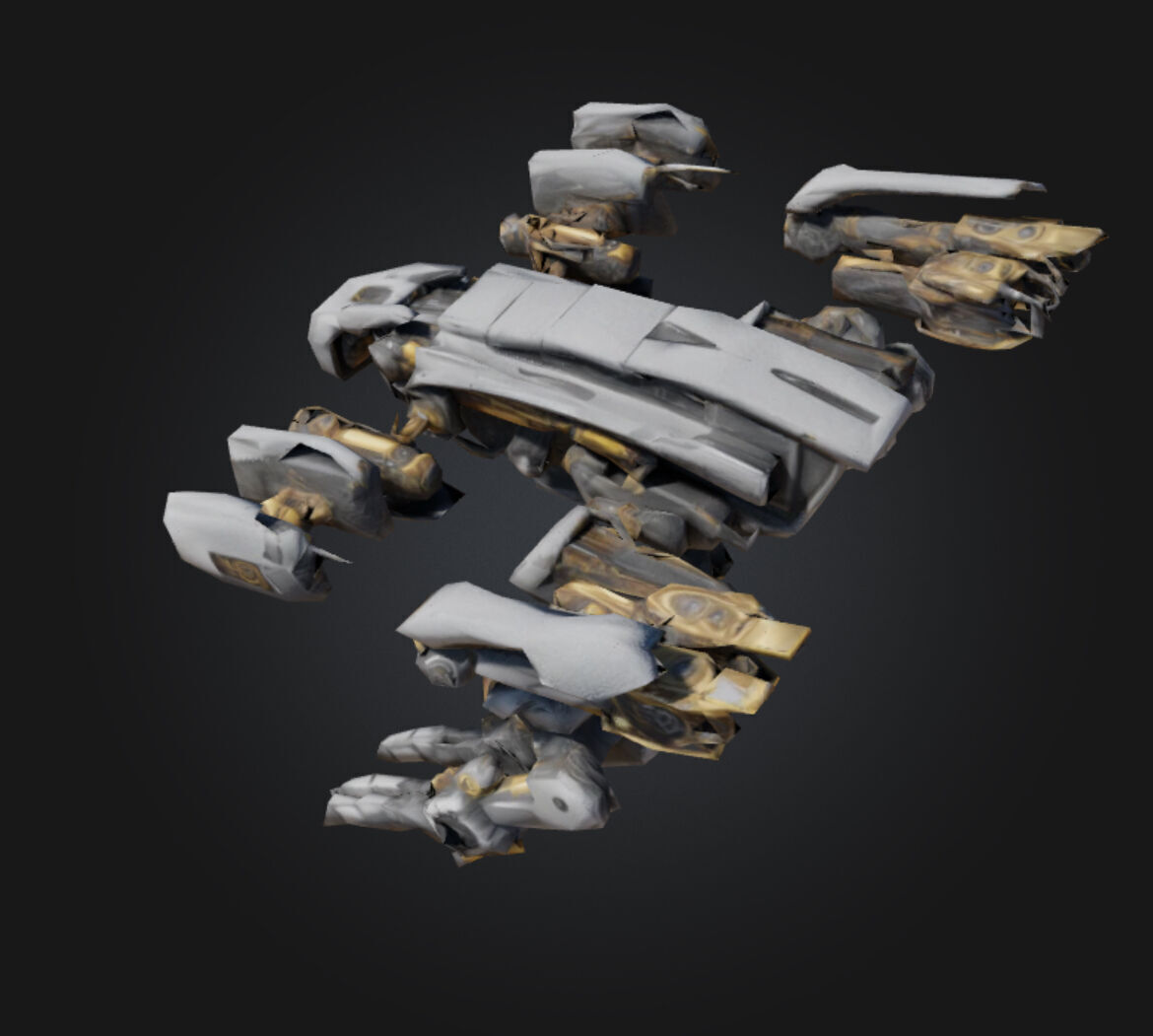 Futuristic Robotic Drone FRD-01 Low-poly 3D model_21