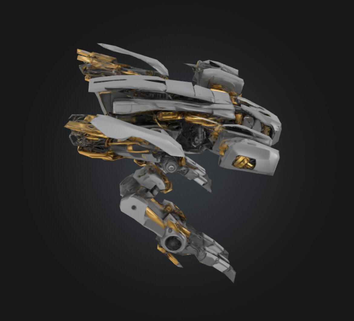 Futuristic Robotic Drone FRD-01 Low-poly 3D model_8