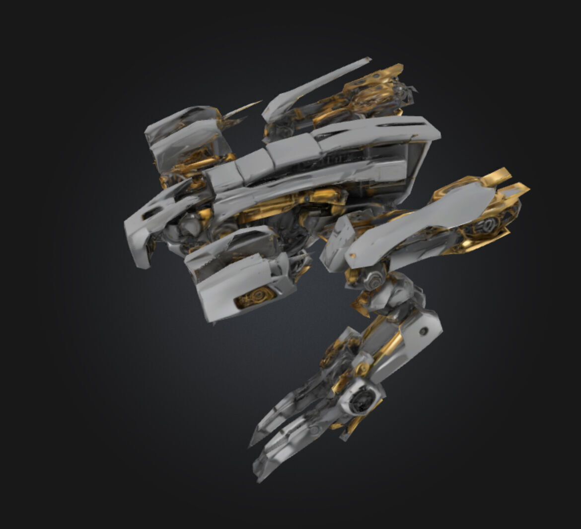 Futuristic Robotic Drone FRD-01 Low-poly 3D model_3