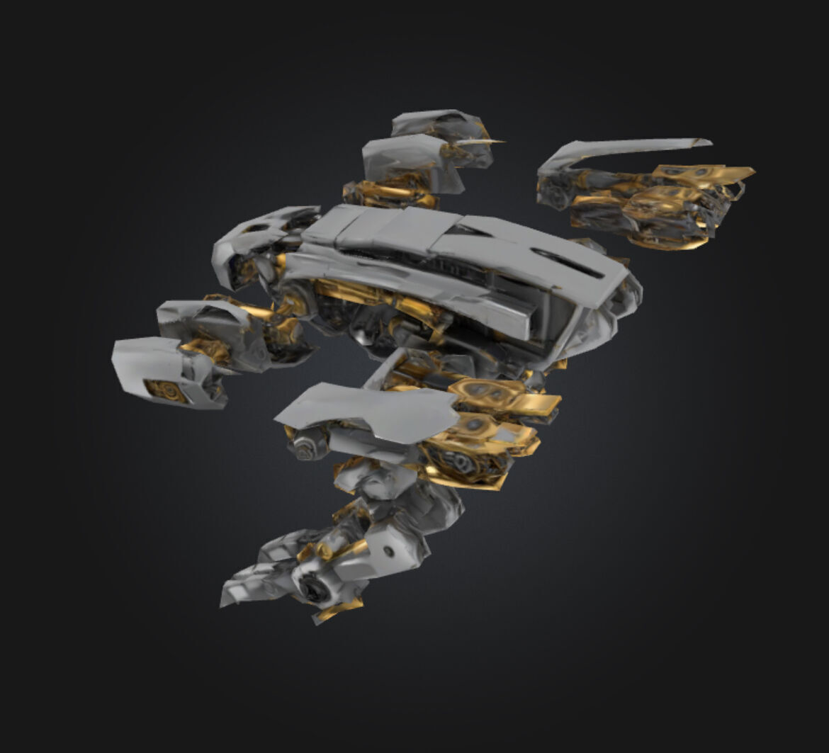 Futuristic Robotic Drone FRD-01 Low-poly 3D model_4