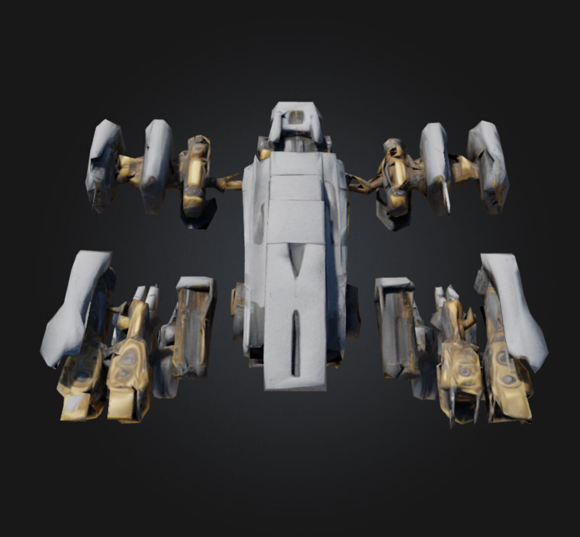 Futuristic Robotic Drone FRD-01 Low-poly 3D model_22