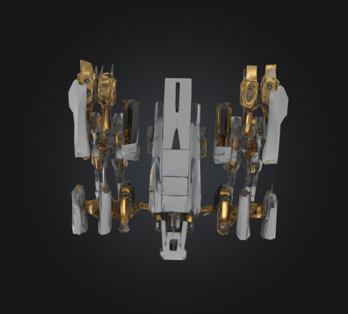 Futuristic Robotic Drone FRD-01 Low-poly 3D model_10