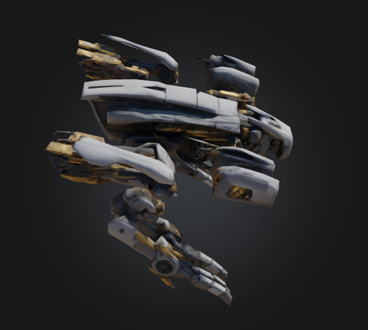 Futuristic Robotic Drone FRD-01 Low-poly 3D model_19