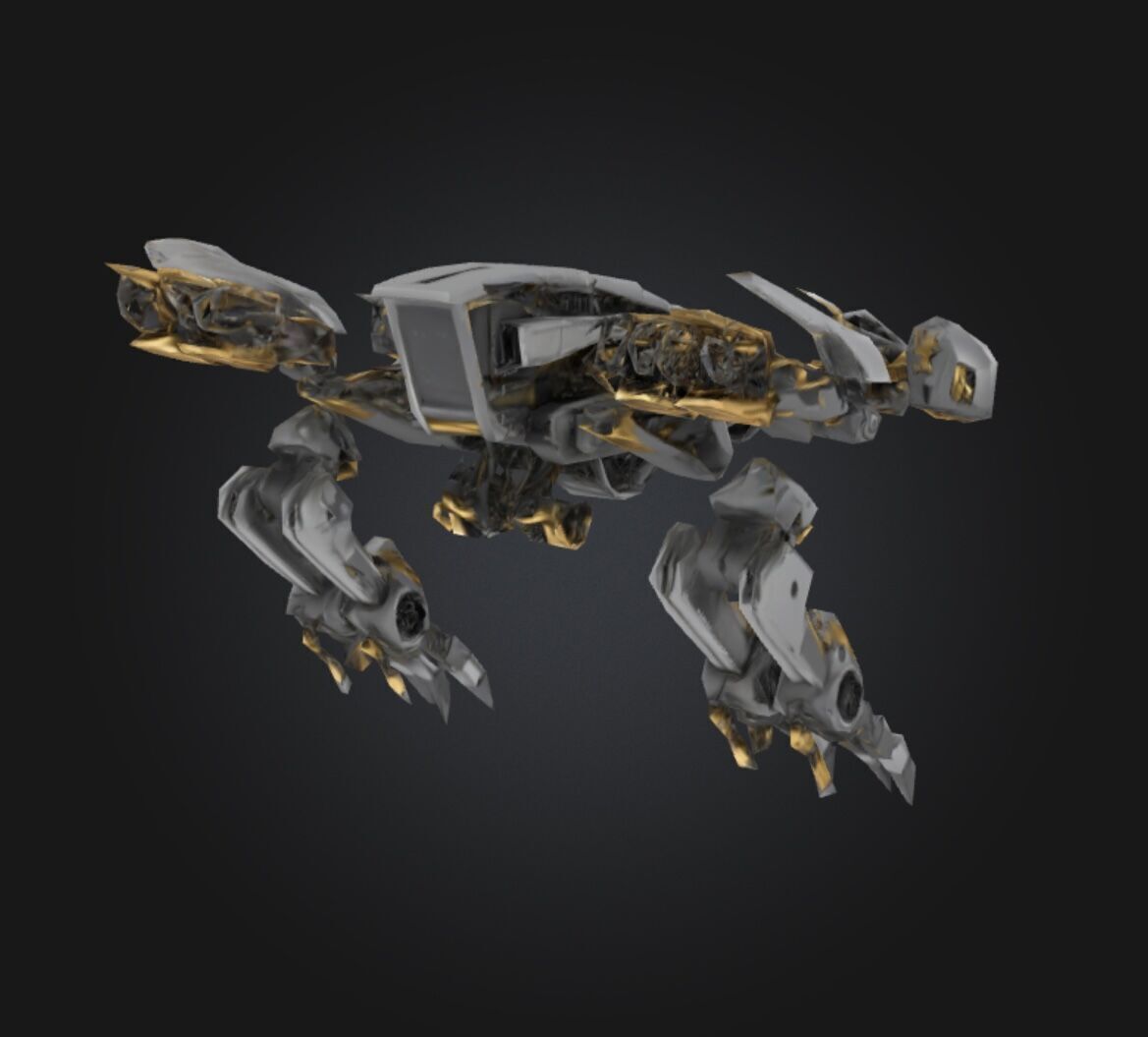 Futuristic Robotic Drone FRD-01 Low-poly 3D model_7