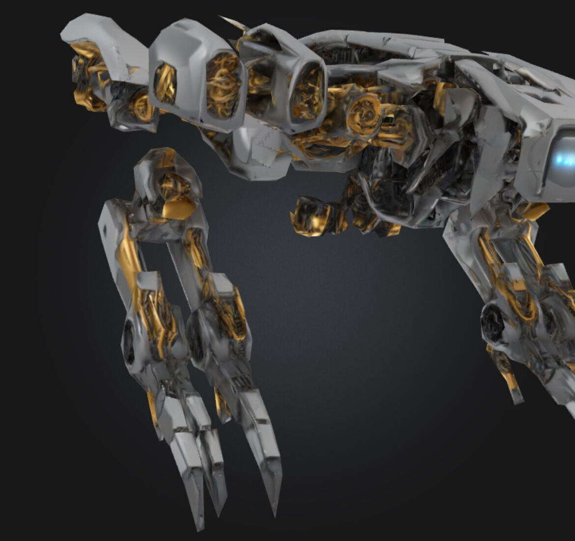 Futuristic Robotic Drone FRD-01 Low-poly 3D model_12