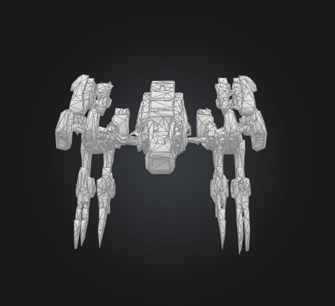 Futuristic Robotic Drone FRD-01 Low-poly 3D model_15