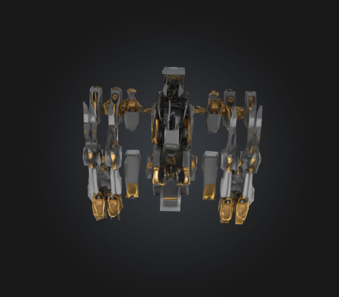 Futuristic Robotic Drone FRD-01 Low-poly 3D model_11