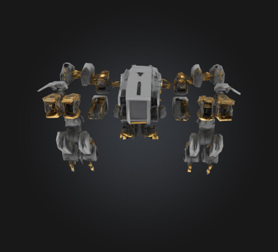 Futuristic Robotic Drone FRD-01 Low-poly 3D model_5