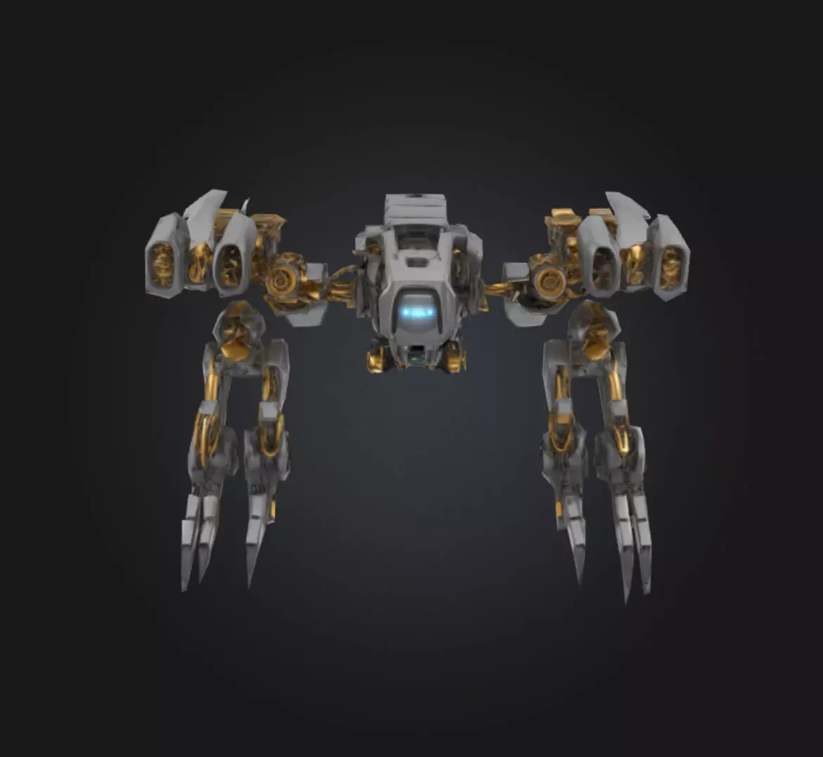 Futuristic Robotic Drone FRD-01 Low-poly 3D model_0