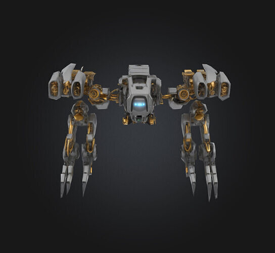 Futuristic Robotic Drone FRD-01 Low-poly 3D model