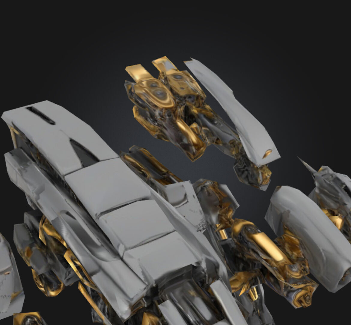 Futuristic Robotic Drone FRD-01 Low-poly 3D model_13