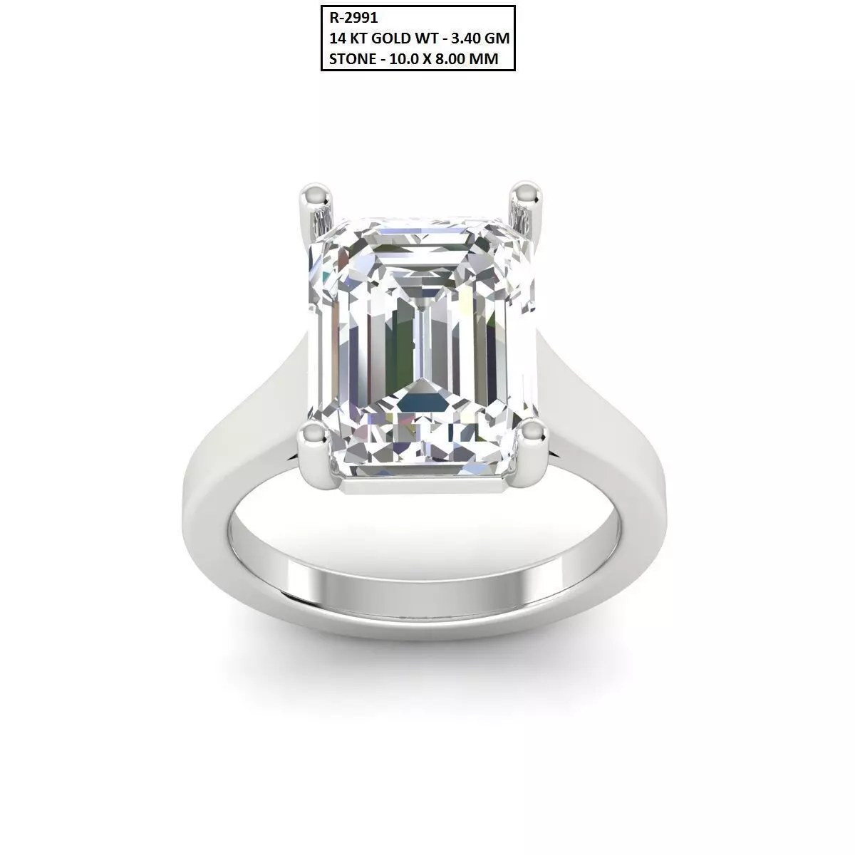 Solitaire Ring 3D print model_0