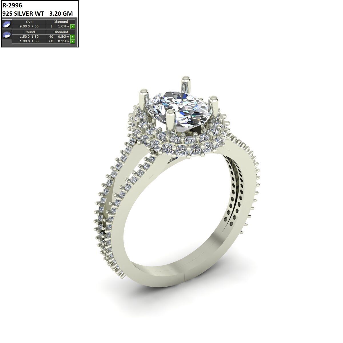 Solitaire Ring 3D print model_2