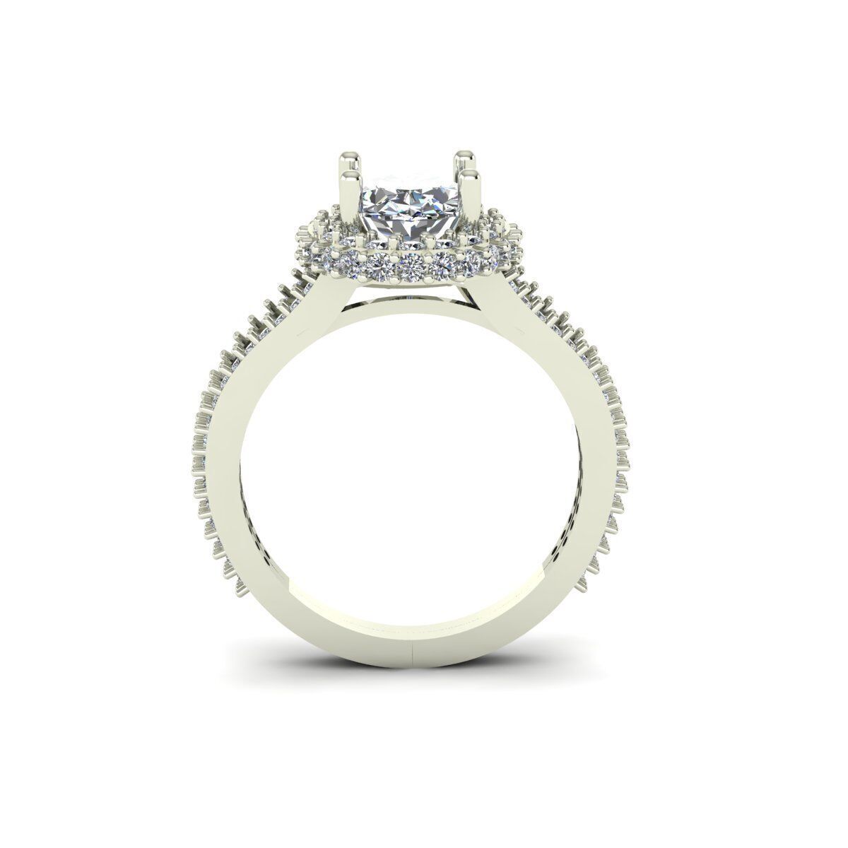Solitaire Ring 3D print model_1