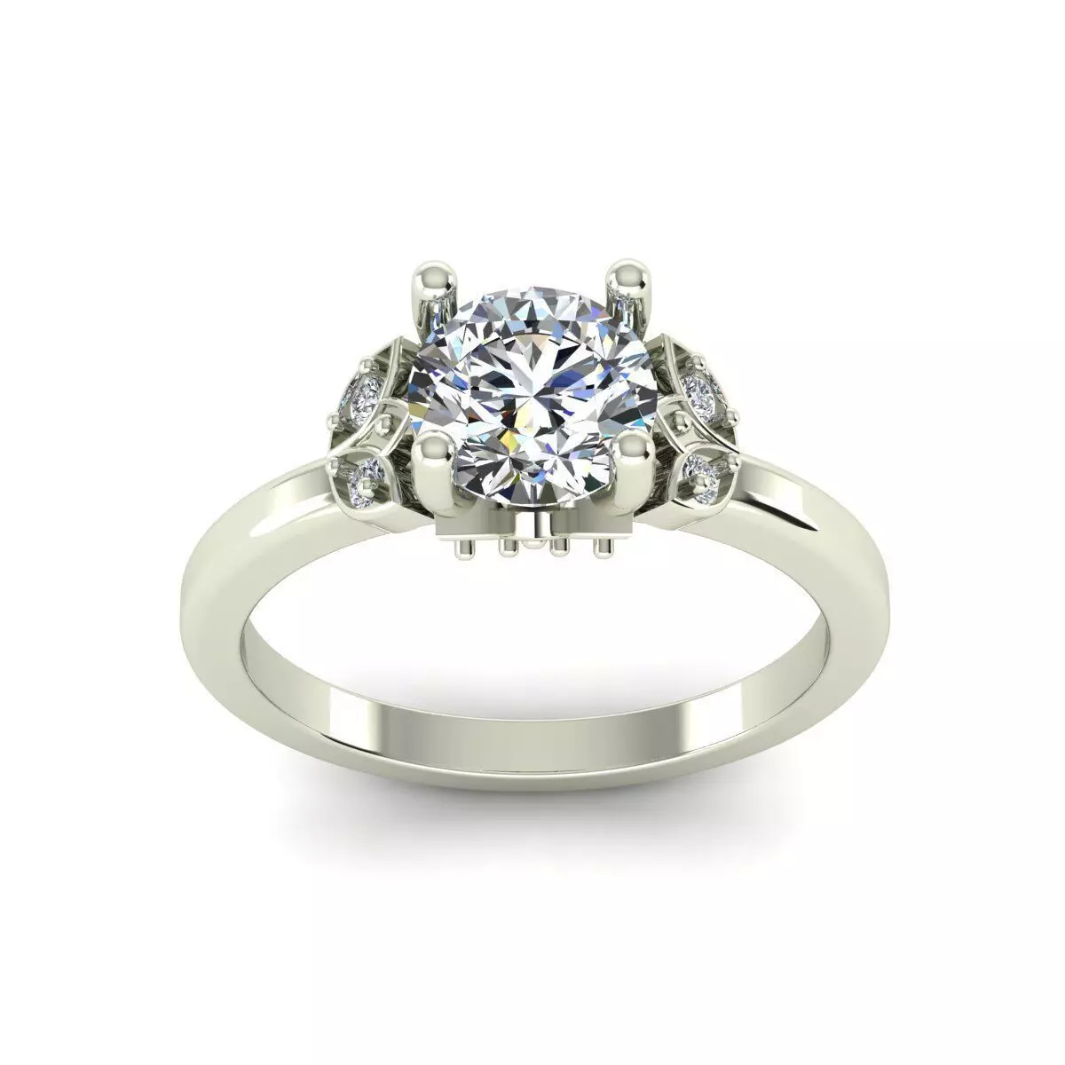 Solitaire Ring 3D print model_0