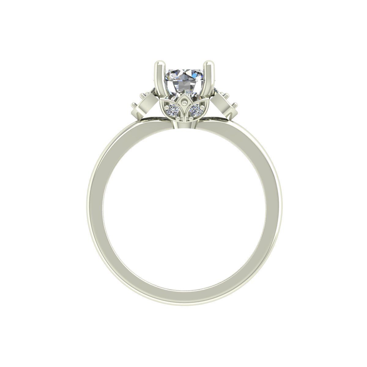 Solitaire Ring 3D print model_1