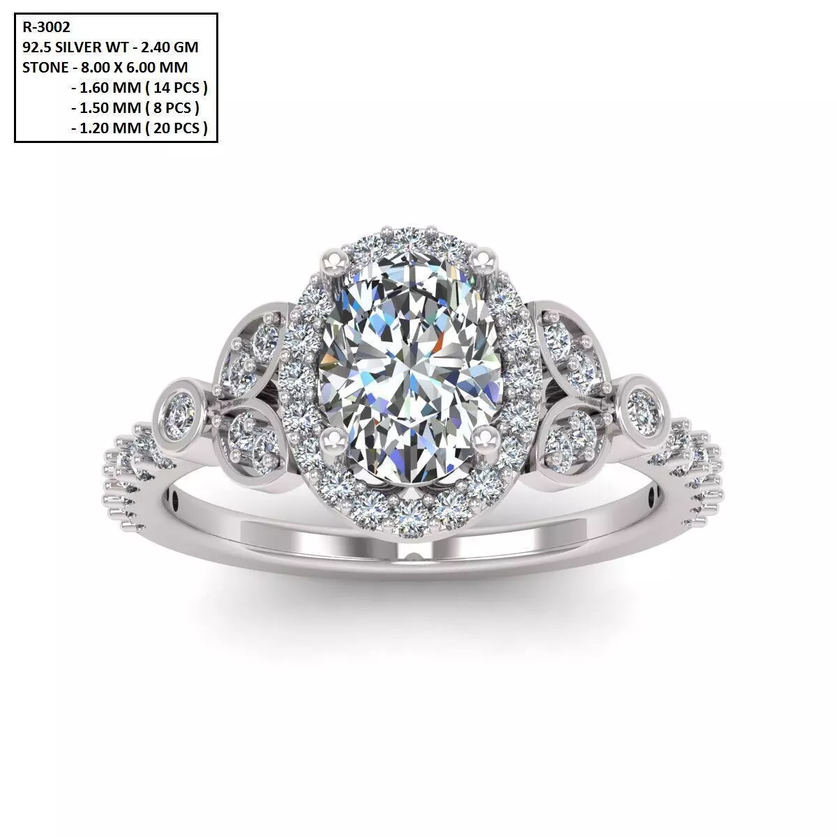 Solitaire Ring 3D print model_0