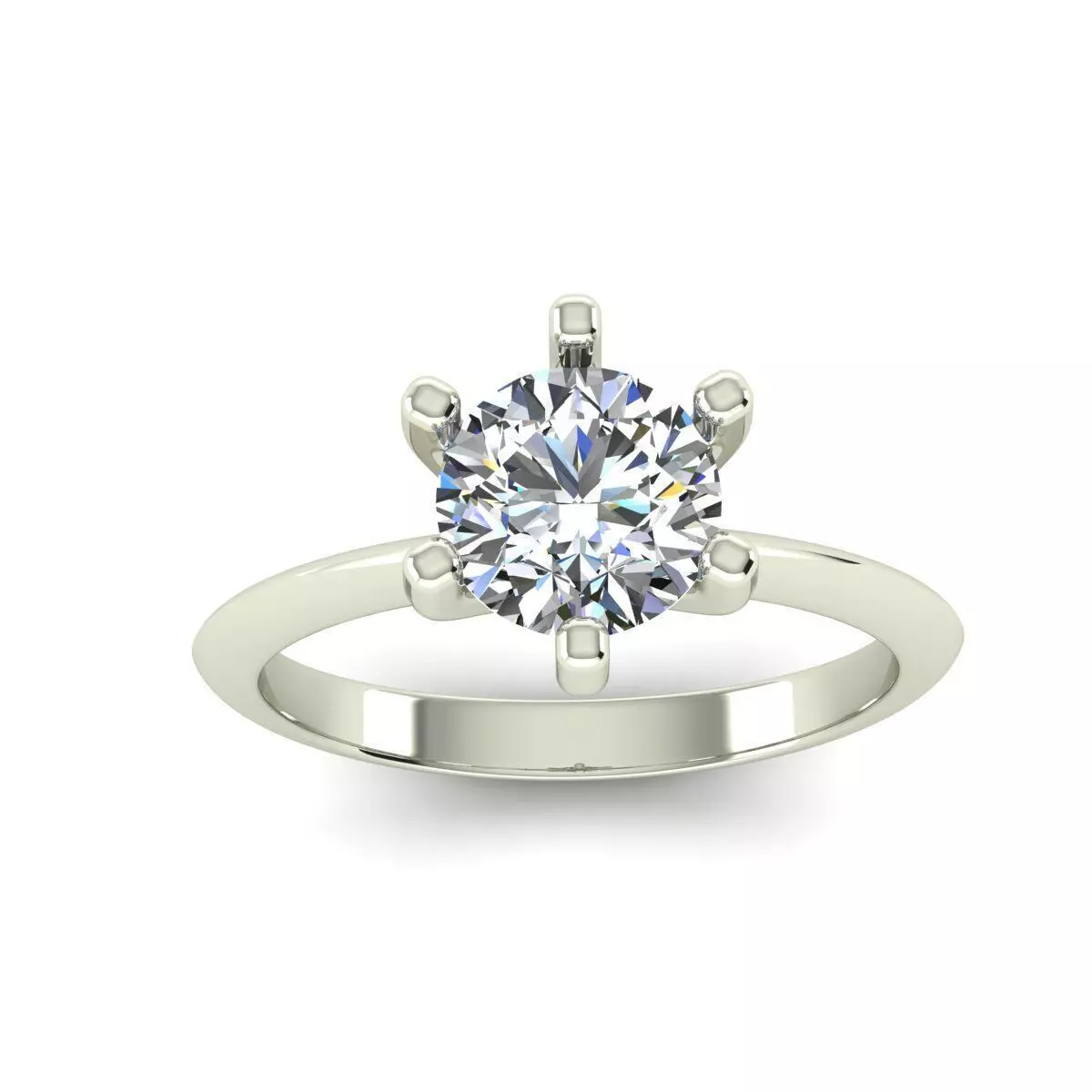 Solitaire Ring 3D print model_0
