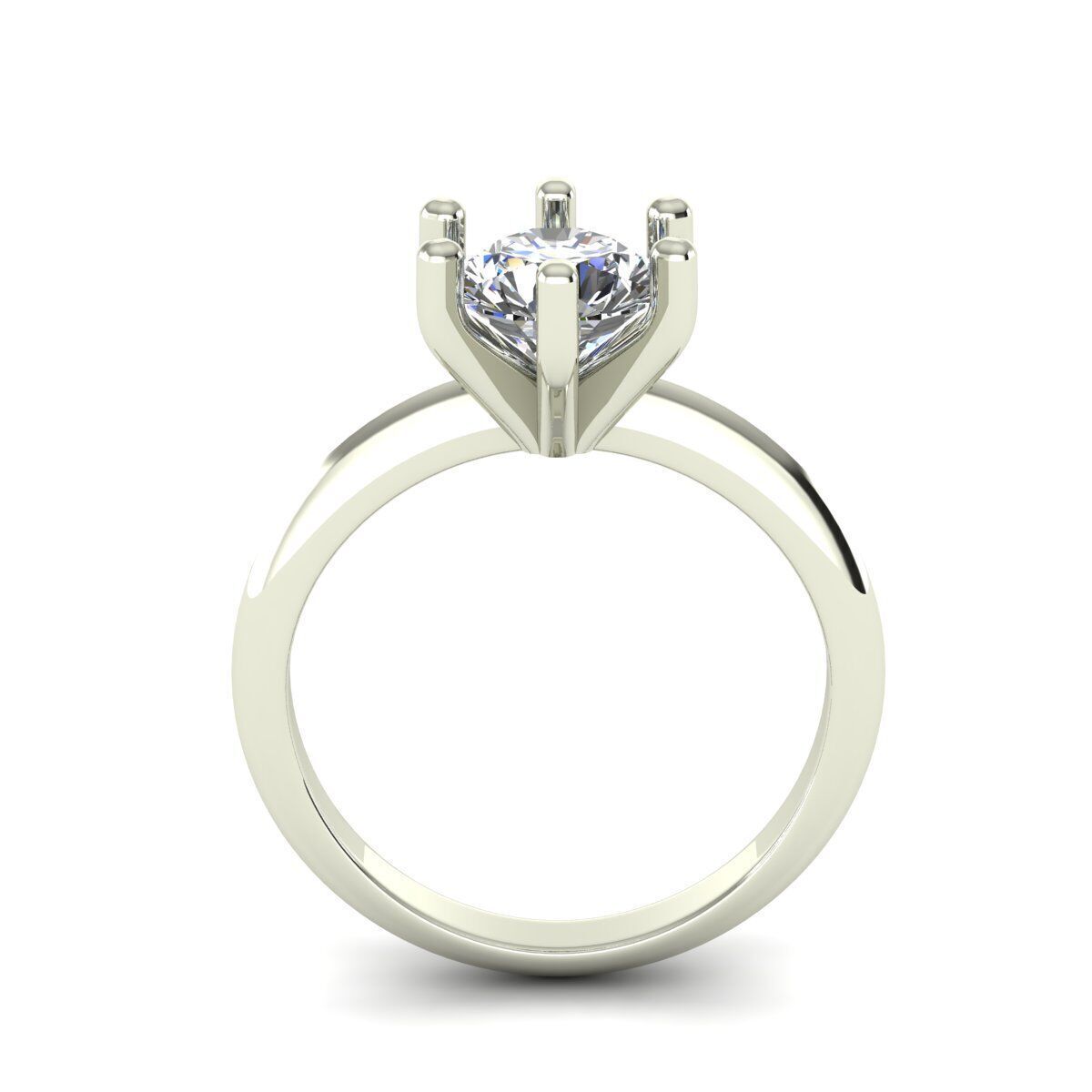 Solitaire Ring 3D print model_2