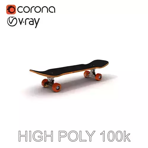 Skateboard Model Pack with Textured Deck