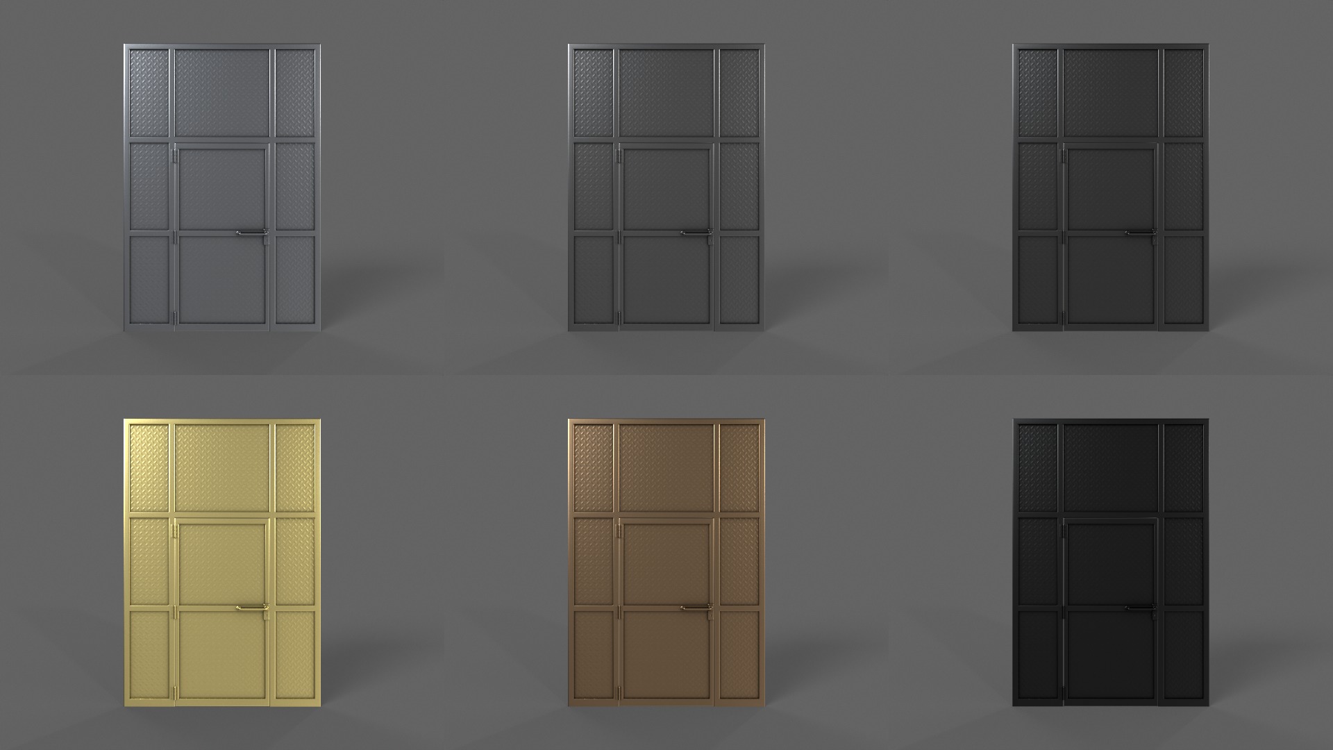 PBR Door Prison Cell 3D Model Collection_12