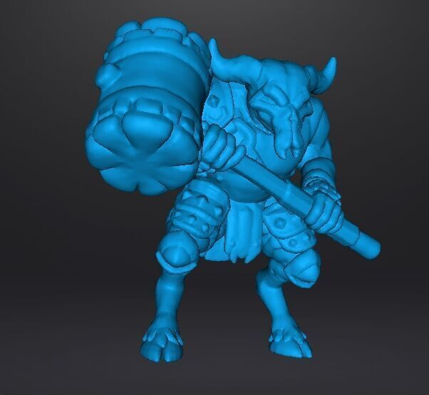 RHINOTAUR WARRIOR MINIATURE MODEL FANTASY GAMES RPG DND 3D print model_10