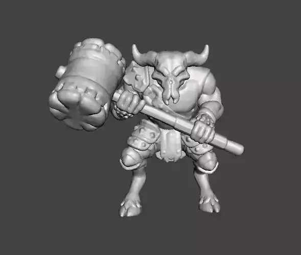 RHINOTAUR WARRIOR MINIATURE MODEL FANTASY GAMES RPG DND
