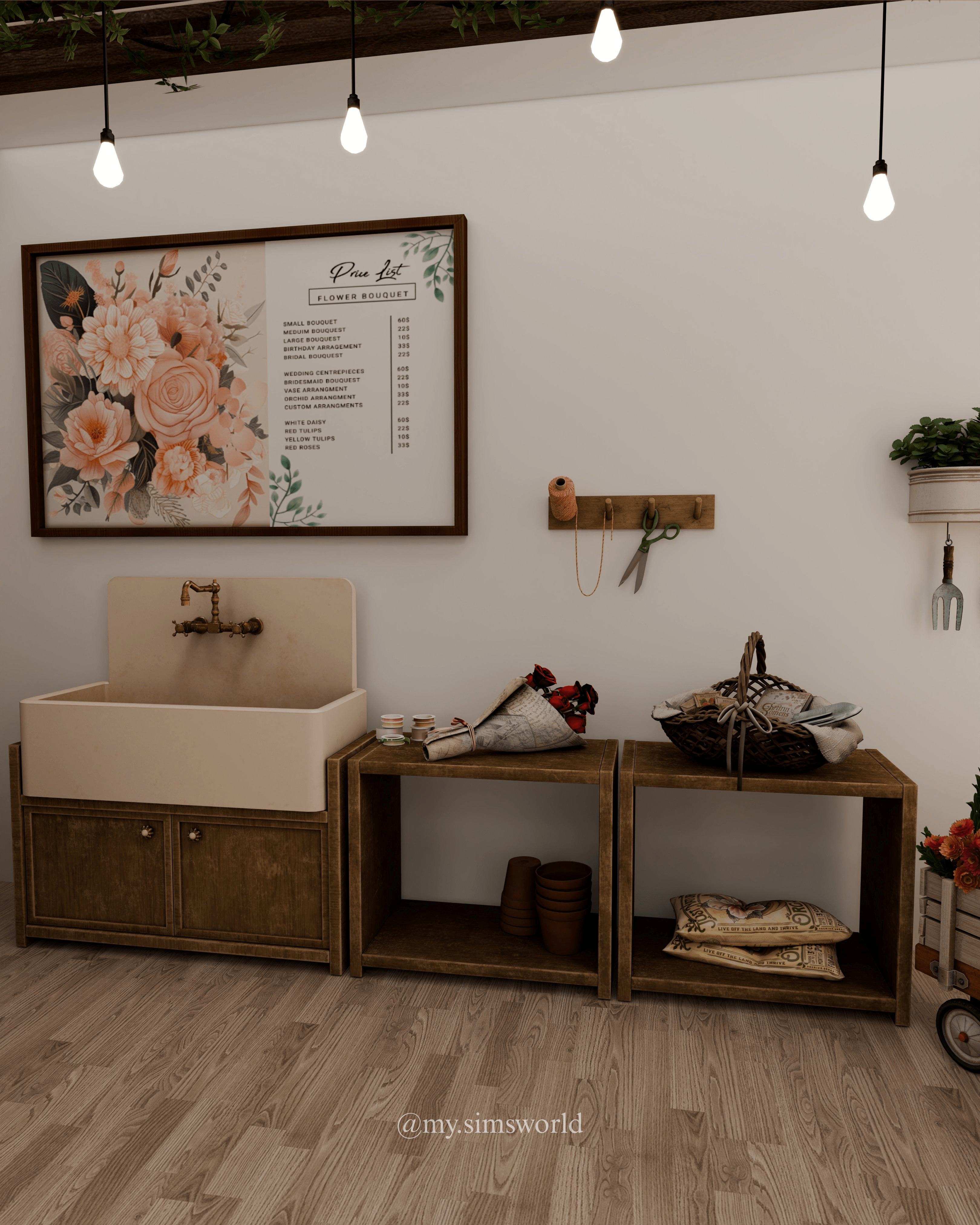 Flower Shop Blender Scene 3D model_5