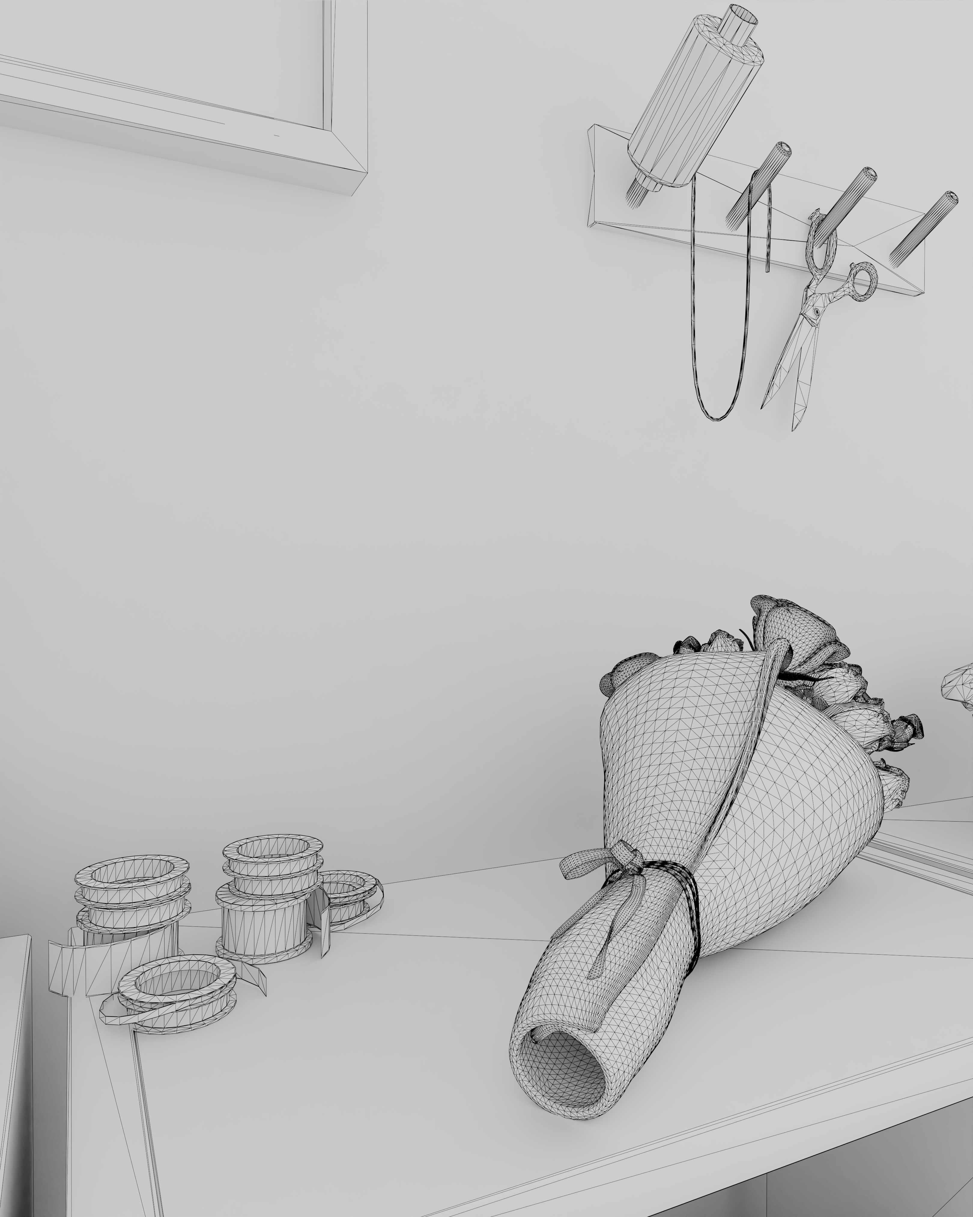 Flower Shop Blender Scene 3D model_8