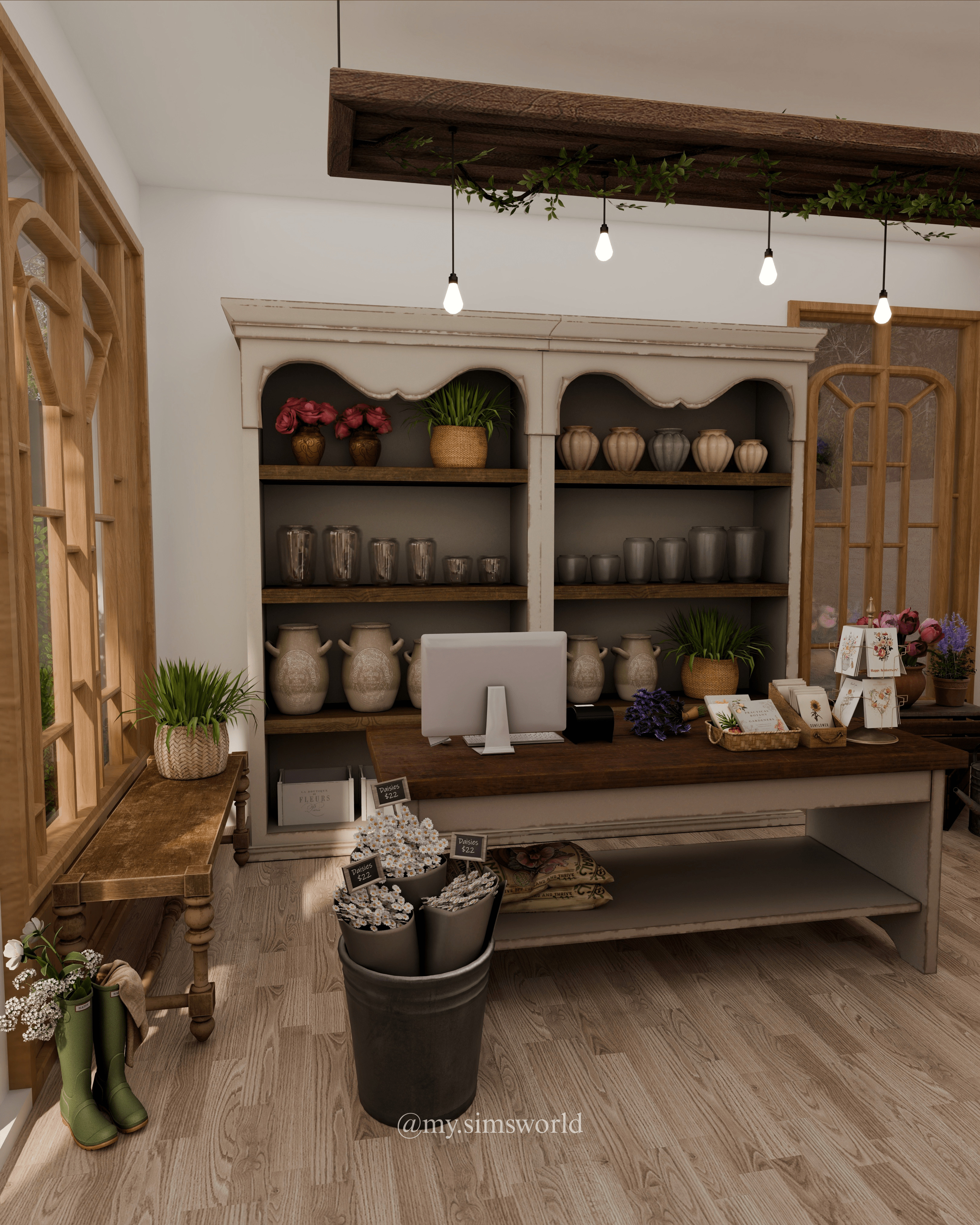 Flower Shop Blender Scene 3D model_4