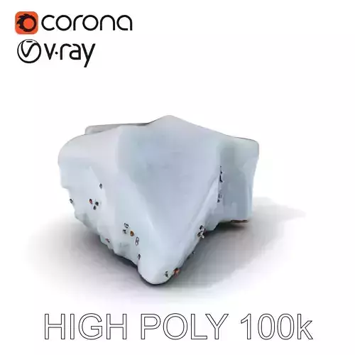 Snowy Rock Formation Model Pack with PBR Textures