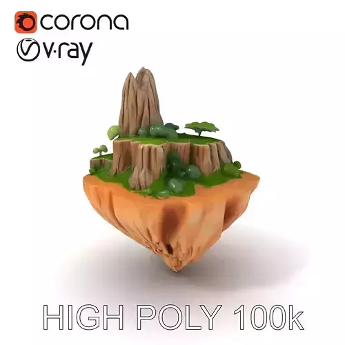 Floating Island Landscape Model Pack