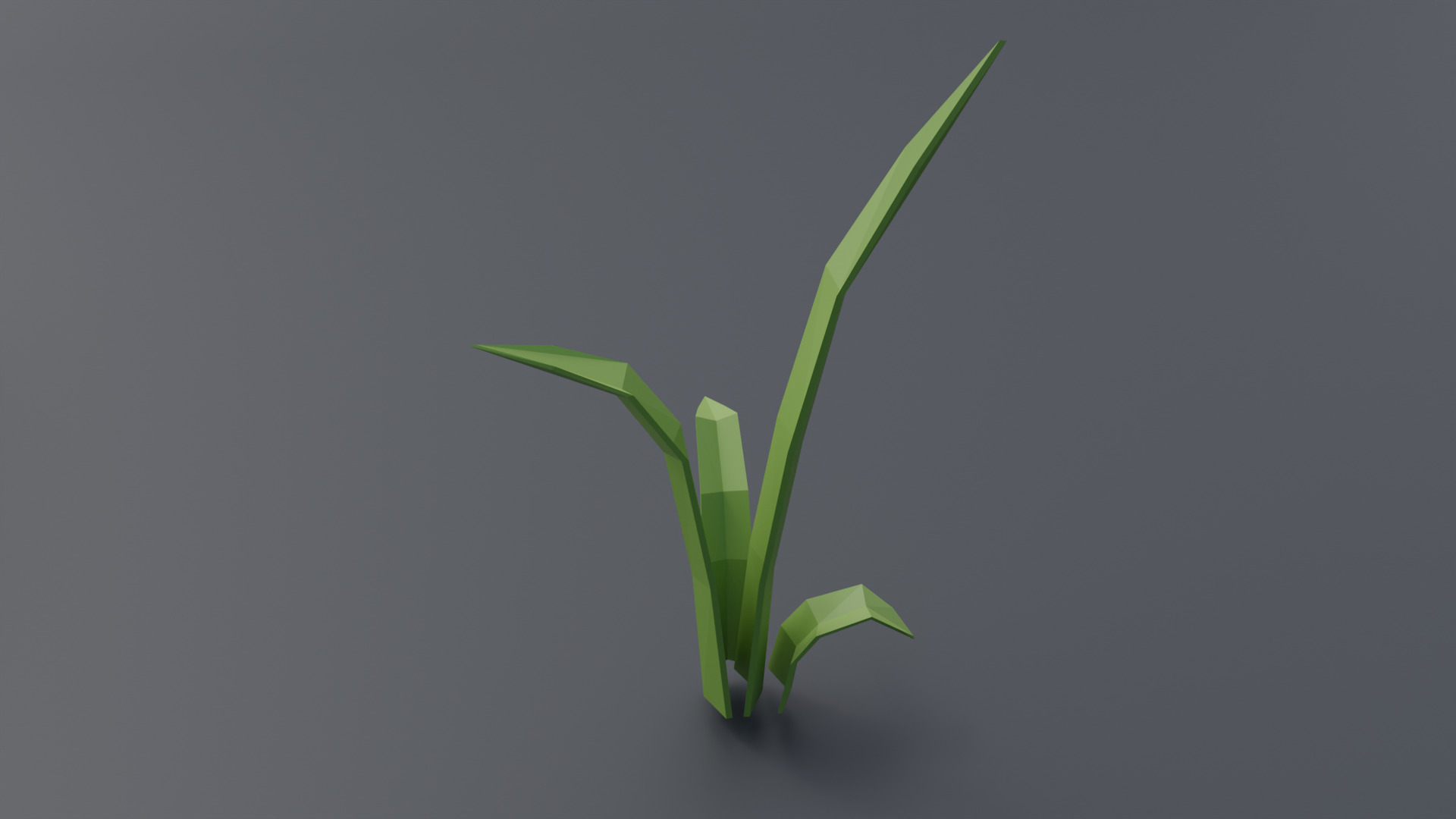 Grass Low-poly 3D model_4