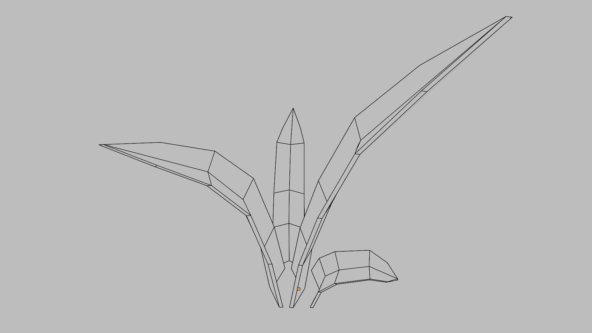 Grass Low-poly 3D model_6