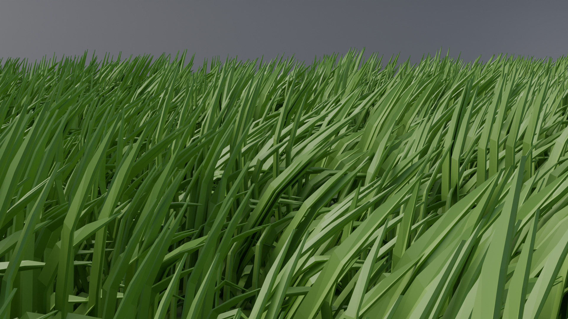 Grass Low-poly 3D model_3