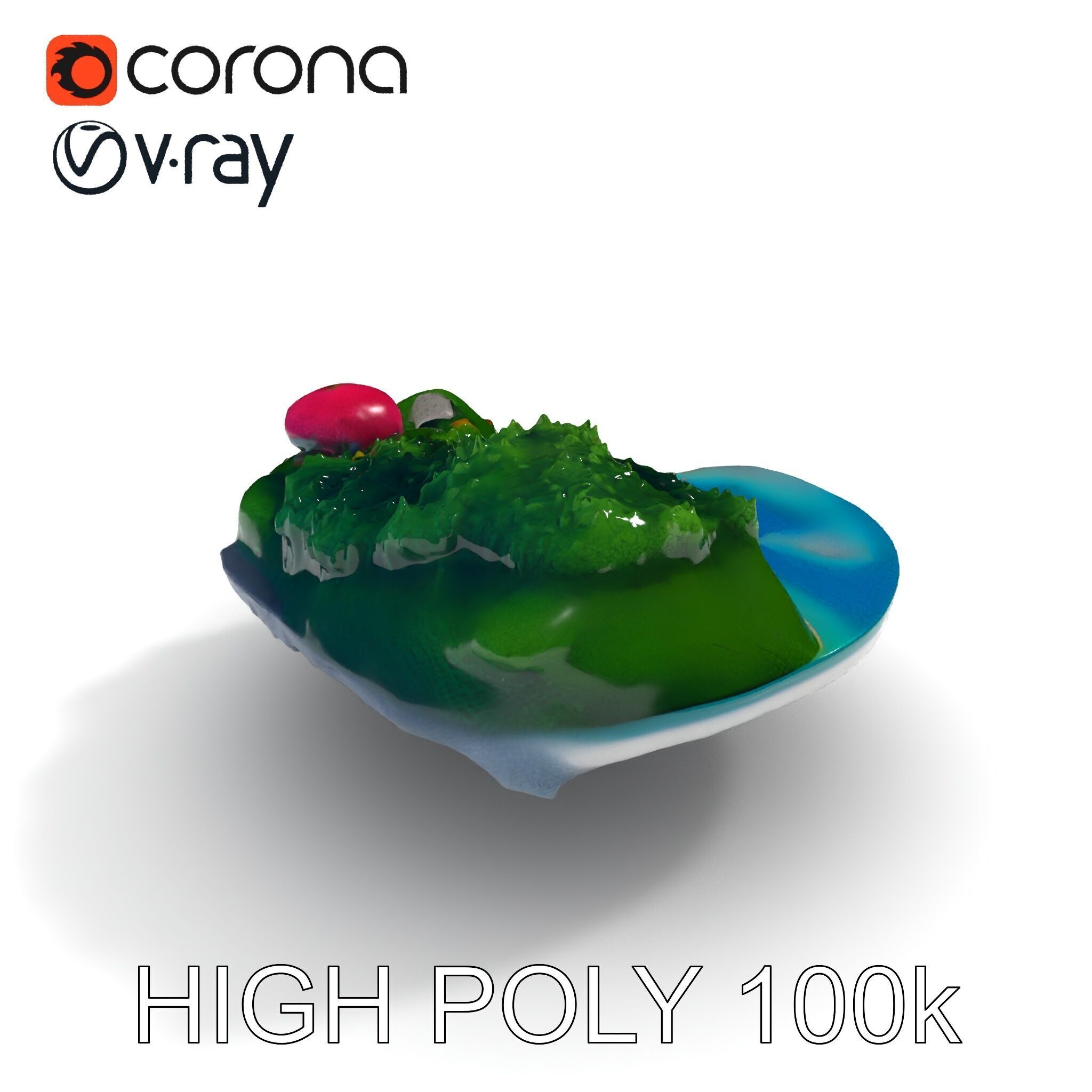 Tropical Island Scene D Model Pack Low-poly 3D model_15