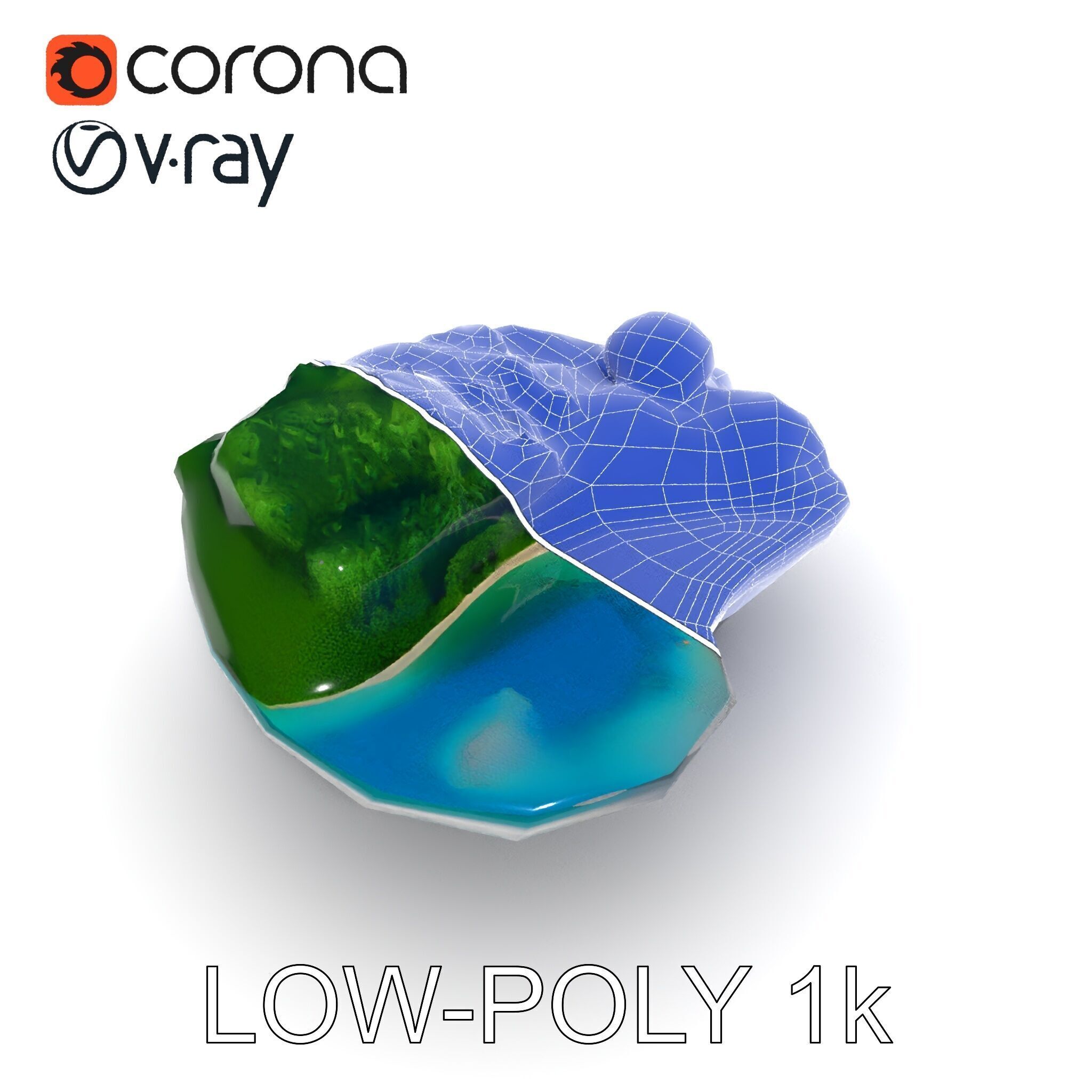 Tropical Island Scene D Model Pack Low-poly 3D model_29