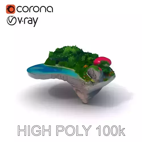 Tropical Island Scene D Model Pack